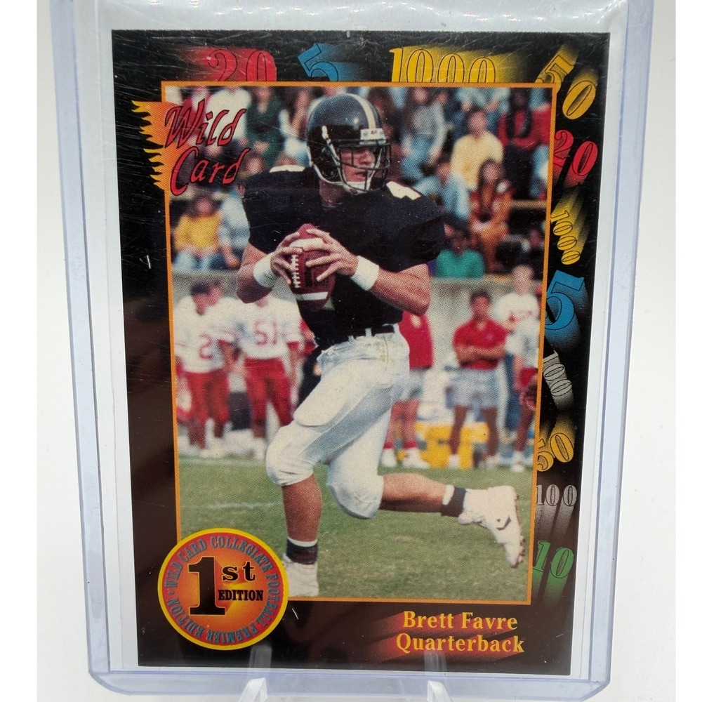 1991 Wild Card 1st Edition Brett Favre Rookie Card #119 Southern Mississippi QB